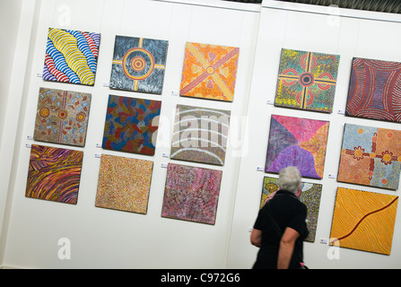 Aboriginal art gallery. Alice Springs, Territorio del Nord, l'Australia Foto Stock