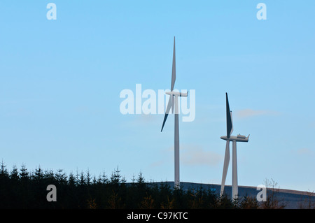 Le turbine eoliche a Clyde Wind Farm vicino a Abington, South Lanarkshire Foto Stock