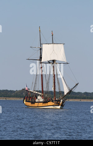 Schooner Sultana sotto la vela Foto Stock