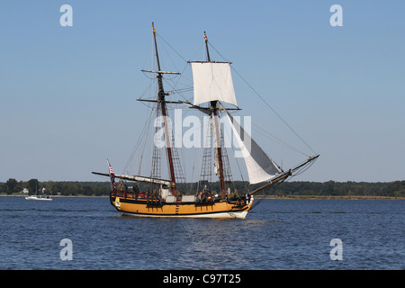 Schooner Sultana sotto la vela Foto Stock