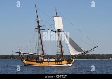 Schooner Sultana sotto la vela Foto Stock