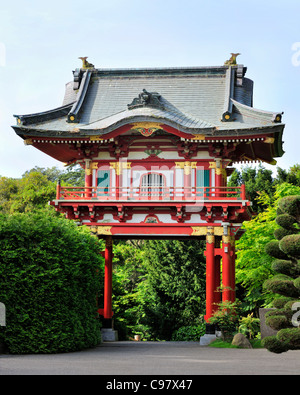 Temple Gate, giardino giapponese del tè, San Francisco Foto Stock