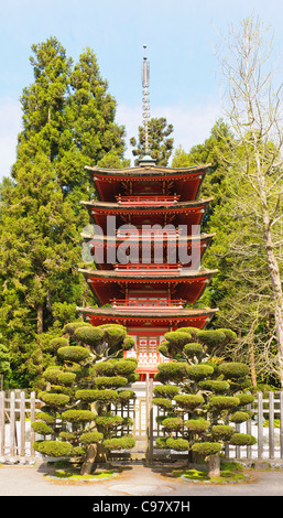 Pagoda, giardino giapponese del tè, San Francisco Foto Stock