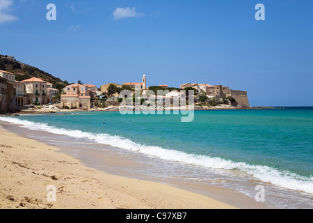 Algajola, a nord-ovest della costa, Balagne in Corsica, Francia, Europa Foto Stock