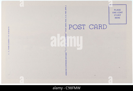 Blank vintage cartolina da early-per-mid-1900s con copyspace Foto Stock