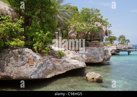 Curao,Antille olandesi Leeward Lesser,Isole ABC,Olandese,Piscadera Bay Water,Hilton Curao,hotel hotels housing inn motel motel,resort,Caribea Foto Stock