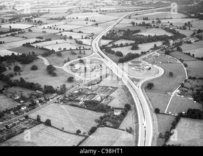 Autostrada M5 in costruzione al bivio 5 Droitwich 19/7/1962 Foto Stock