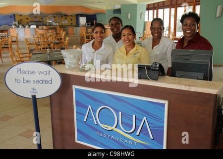 Curao,Antille olandesi Leeward Lesser,Isole ABC,Olandese,Piscadera Bay Water,Hilton Curao,hotel hotels housing inn motel motel,resort,Global c Foto Stock