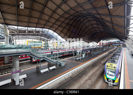 La Croce del Sud (ex Spencer Street) dalla stazione ferroviaria e a Melbourne, Australia Foto Stock