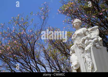 Willemstad Curao,Antille Leeward minori olandesi,Isole ABC,Panda,Hendrikplein,Wilhelminapark,Sito Patrimonio dell'Umanità dell'UNESCO,Regina Wilhelmina,statu Foto Stock
