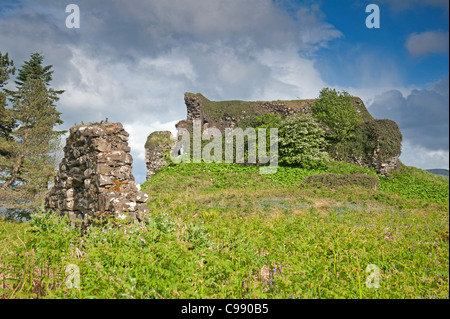 Aros rovine del castello, Isleof Mull, Scozia. SCO 7728 Foto Stock