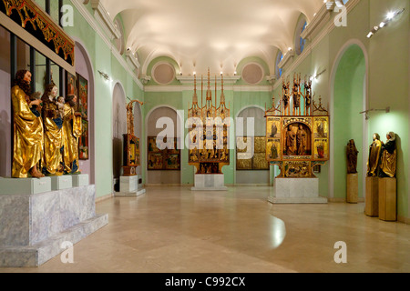 Budapest, Galleria Nazionale Ungherese, tardo gotico camera altari Foto Stock