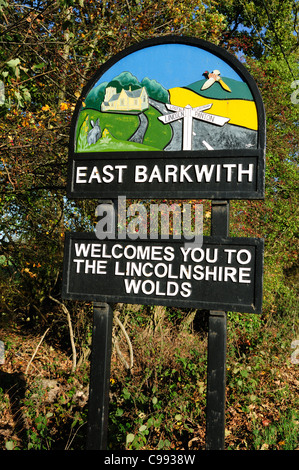 Oriente Barkwith Lincolnshire Wolds Inghilterra. Foto Stock