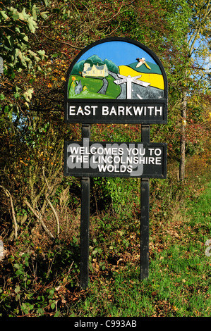 Oriente Barkwith Lincolnshire Wolds Inghilterra. Foto Stock