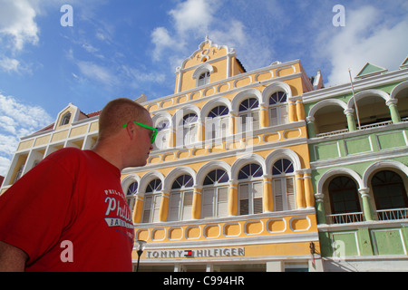 Willemstad Curao,Antille olandesi minori di Leeward,Isole ABC,Panda,Breedestraat,Sito Patrimonio dell'Umanità dell'UNESCO,architettura coloniale,edificio,preser Foto Stock