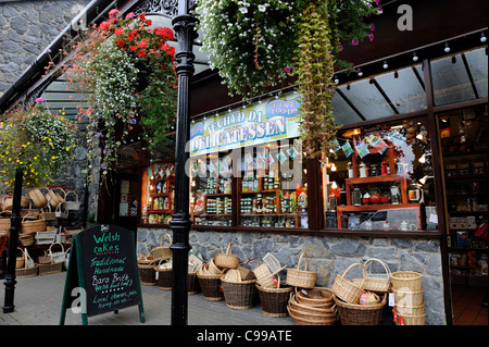 Welsh negozio delicatessen betws-y-coed gwynedd north Wales UK Foto Stock