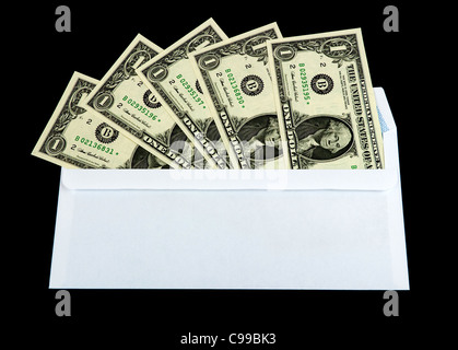 Di dollari nella busta. Foto Stock