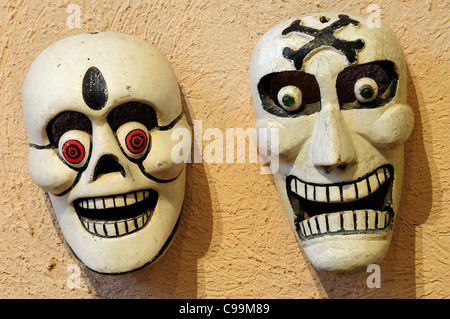 Messico, Bajio, Zacatecas, il Giorno dei Morti maschere, Museo Rafael Coronel, Dia de los Muertos. Foto Stock