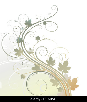 Illustrazione di stile sfondo floreale Foto Stock