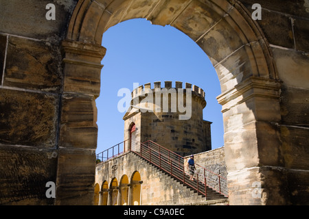 Penitenzieria torre di guardia e Watchmens' quarti al Sito Storico di Port Arthur. Port Arthur, Tasmania, Australia Foto Stock