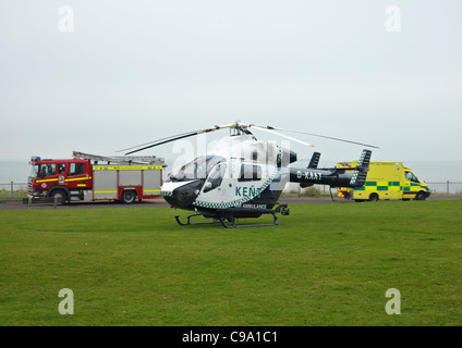 Il Kent Air Ambulance a Margate. Foto Stock