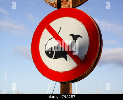 Nessun segno di pesca Foto Stock