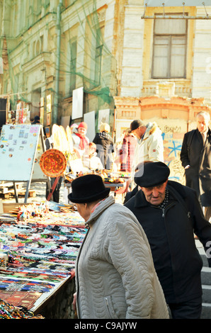 Ucraina, Kiev, il mercato delle pulci a discesa Andrews (Andriyivsky Uzviz) Foto Stock