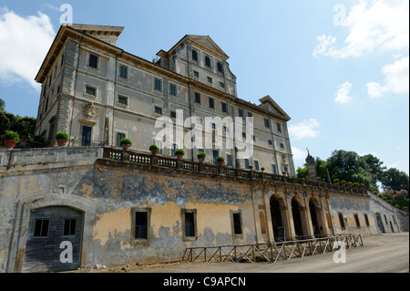 Vista di Villa Aldobrandini che è il più grande e il più spettacolare del tardo Rinascimento ville costruite a Frascati in Italia. Foto Stock