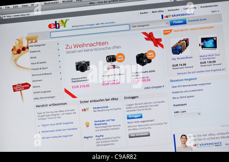 Sito web di Ebay - Tedesco Foto Stock