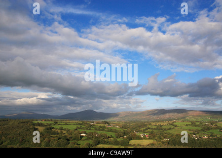 Blackstairs Mountains, Kilkenny/Confine di Carlow, Irlanda. Foto Stock