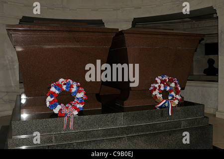 Le tombe del generale Ulysses S. Grant e quello di sua moglie Julia nel concedere National Memorial su Riverside Drive New York STATI UNITI D'AMERICA Foto Stock