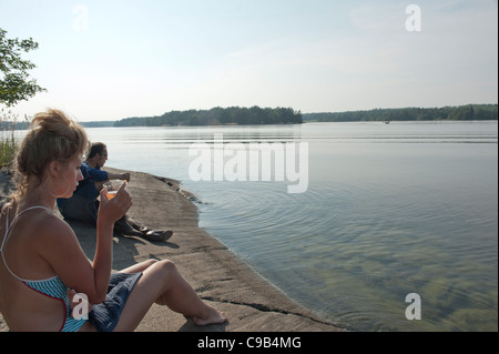 Korppoo isola arcipelago di Turku Finlandia Foto Stock