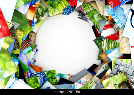 Raccolta di foto con uno spazio vuoto Foto Stock