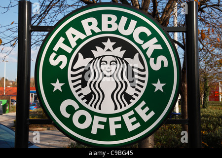 Starbucks Coffee Shop a Nottingham, Inghilterra, Regno Unito Foto Stock