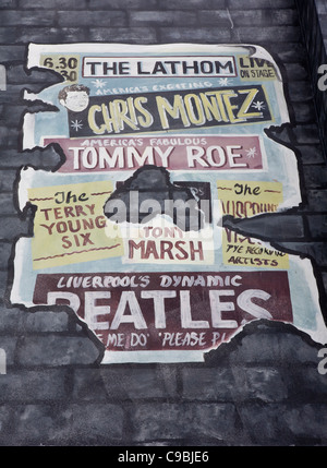 Il Liverpool progetto murale  Il Riverside group pitture murali del Beatles, Seaforth, Merseyside, Regno Unito Foto Stock