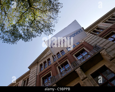 NYSE Euronext bandiera a beursplein 5 in Amsterdam, Paesi Bassi Foto Stock