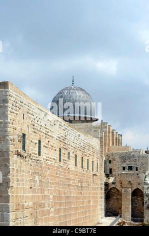 Israele, Gerusalemme, la Città Vecchia, la moschea Al Aqsa sul Monte del Tempio Foto Stock