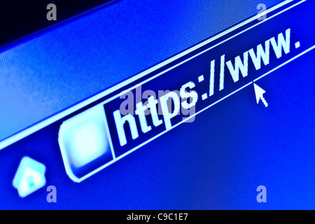 Internet sicuro sito Web concetto Foto Stock