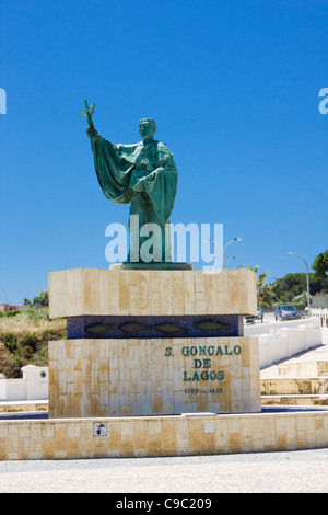 Statua di São Gonçalo de Lagos, Lagos, Algarve, PORTOGALLO Foto Stock