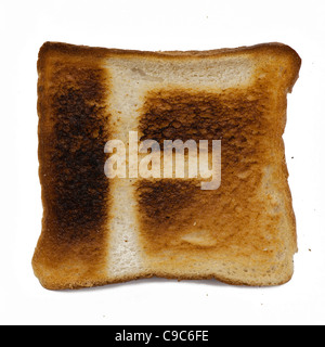 Toast alfabeto lettere F per colazione imparare a scandire con il toast! Lettere maiuscole lettera maiuscola Foto Stock