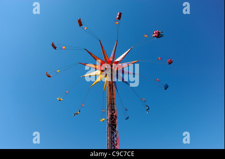 Florida State Fair Tampa Florida Sky Flyer audace corsa di carnevale Foto Stock