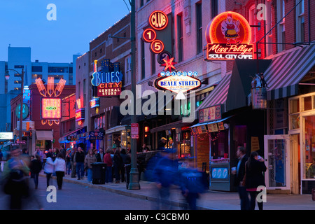 Beale Street a Memphis Foto Stock
