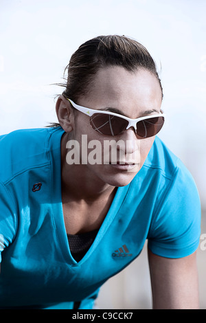 Team GB capitano, Jessica Ennis. Foto Stock