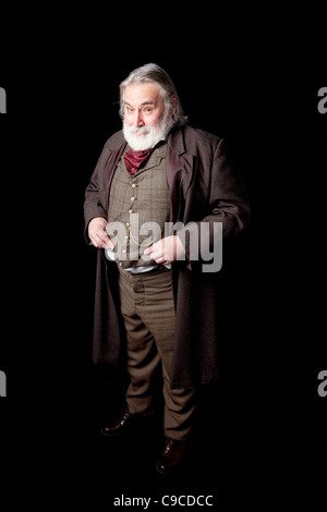 Charles Dickens attore sulla stag. Foto Stock