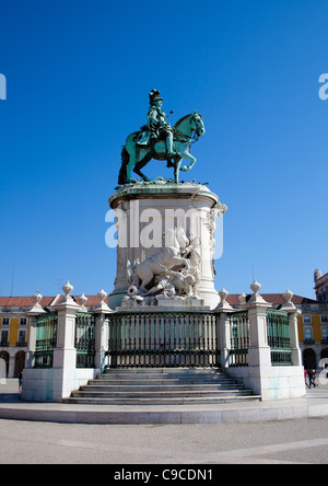 Re Dom Jose 1 statua Lisbona Portogallo Europa Foto Stock