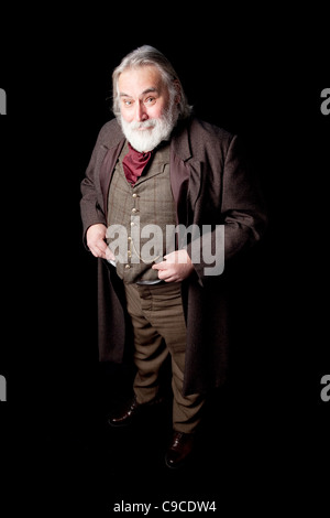 Charles Dickens attore sulla stag. Foto Stock