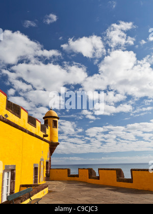 Vista dal tetto del Forte de São Tiago - Funchal, Madeira, Portogallo, Europa Foto Stock