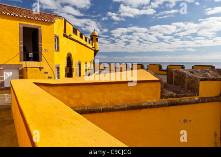 Vista dal tetto del Forte de São Tiago - Funchal, Madeira, Portogallo, Europa Foto Stock