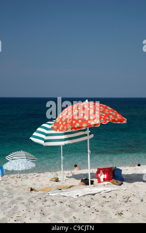 Is Arutas spiaggia sulla penisola del Sinis, Sardegna, Italia. Foto Stock