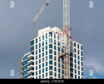 Edificio di appartamenti in costruzione Foto Stock